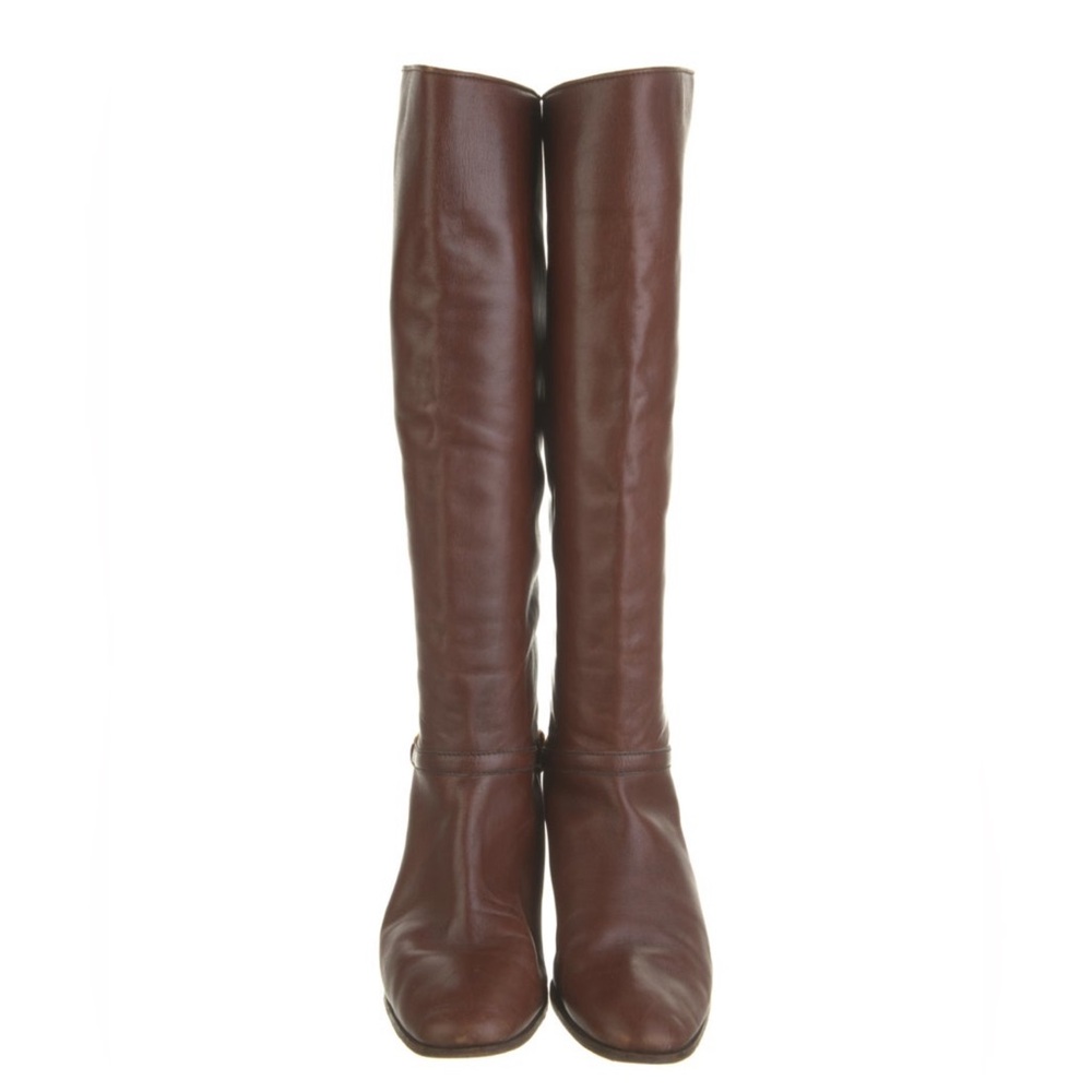 Gucci Brown Leather Riding Boots - Picture 2 of 7